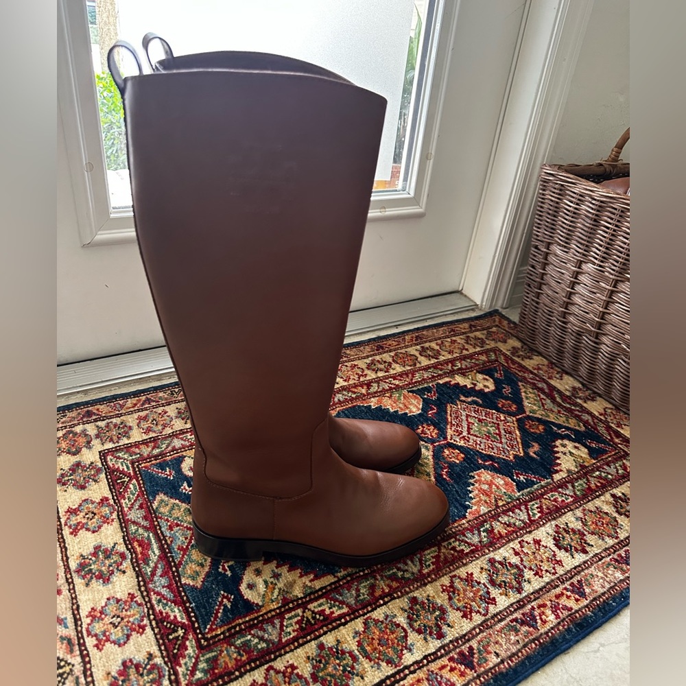 Tori Burch Brown Leather Riding Boots 2022